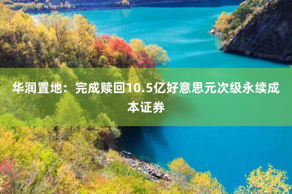 华润置地：完成赎回10.5亿好意思元次级永续成本证券